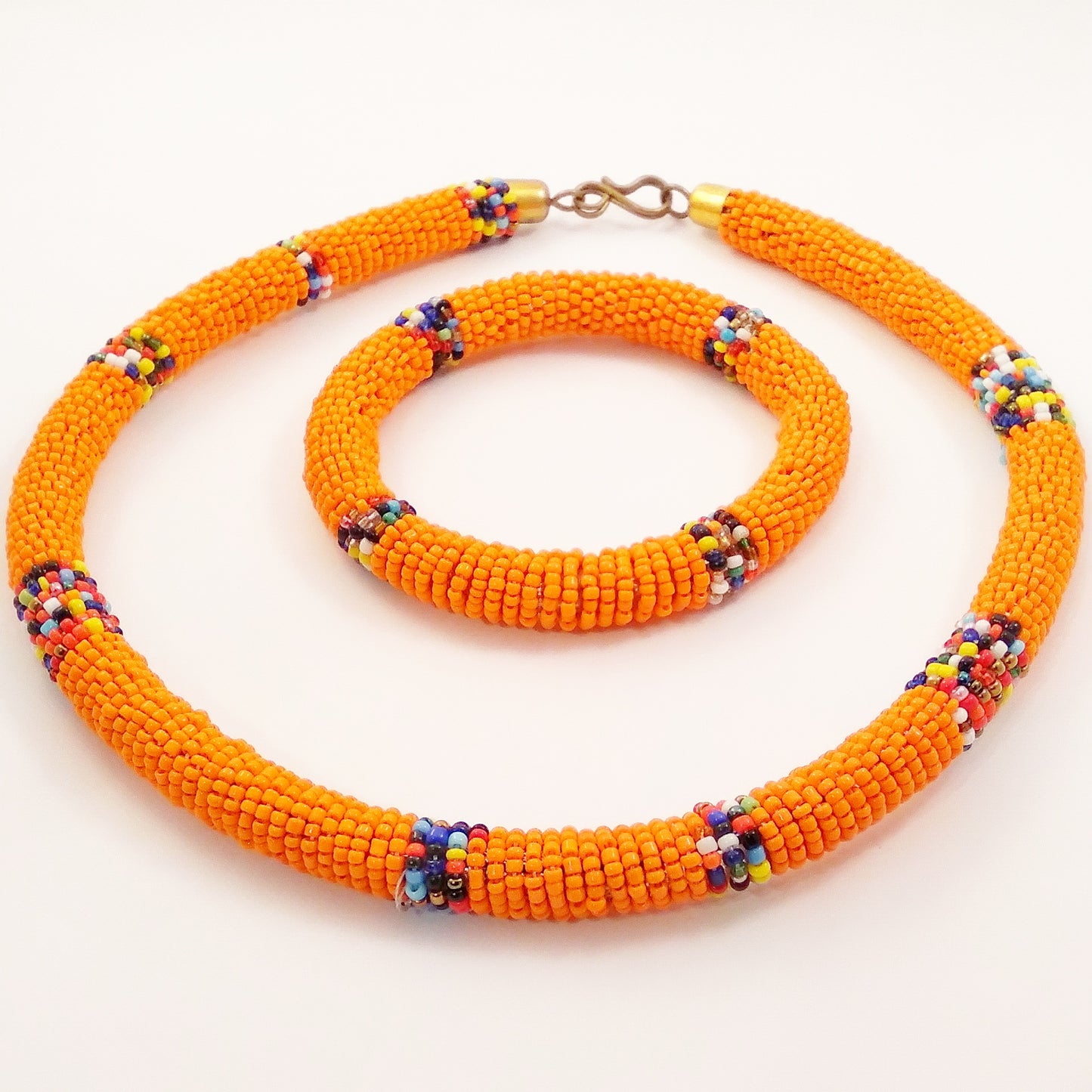 Tangerine Mosaic Jewelry Set