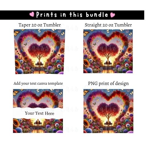 Valentine's Heart Tree Design Bundle