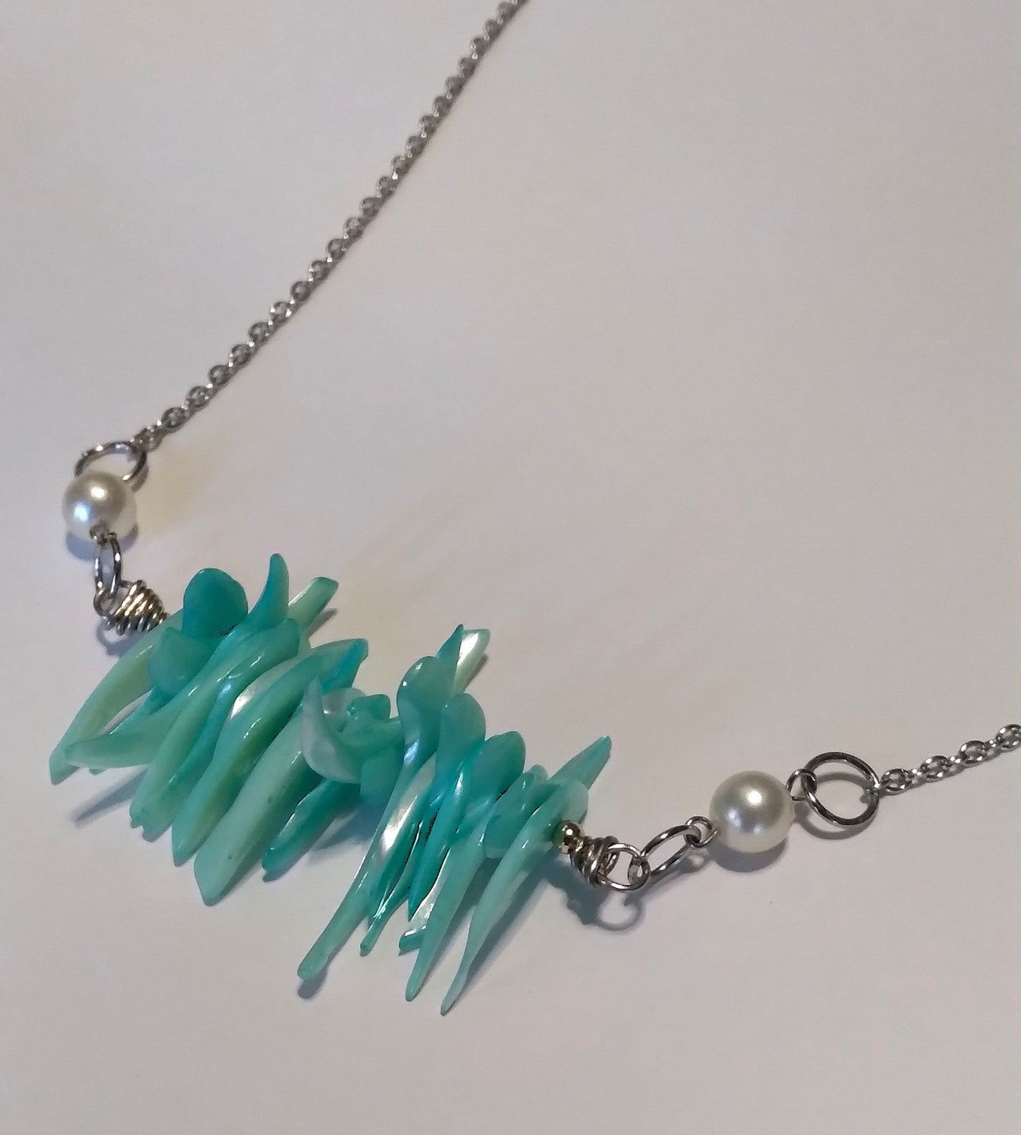 Aqua Pearl Necklace