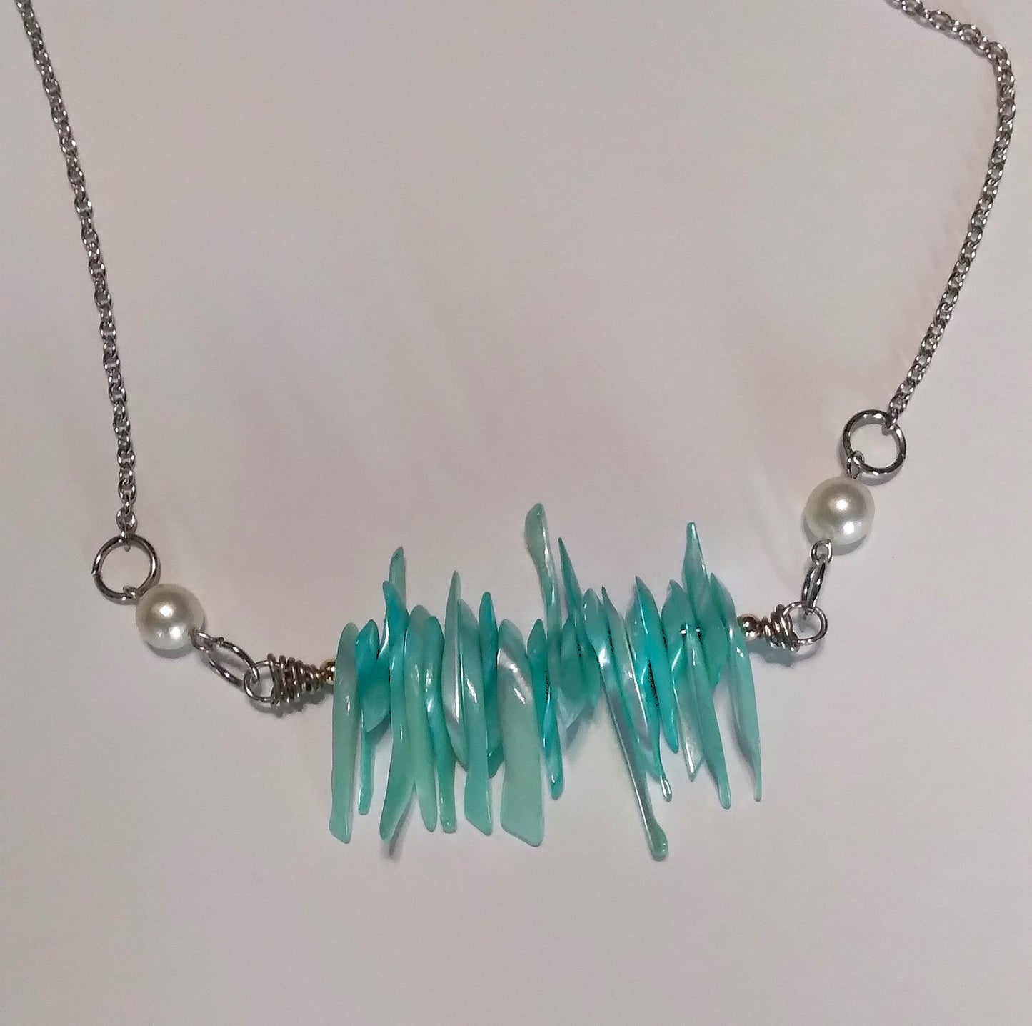 Aqua Pearl Necklace