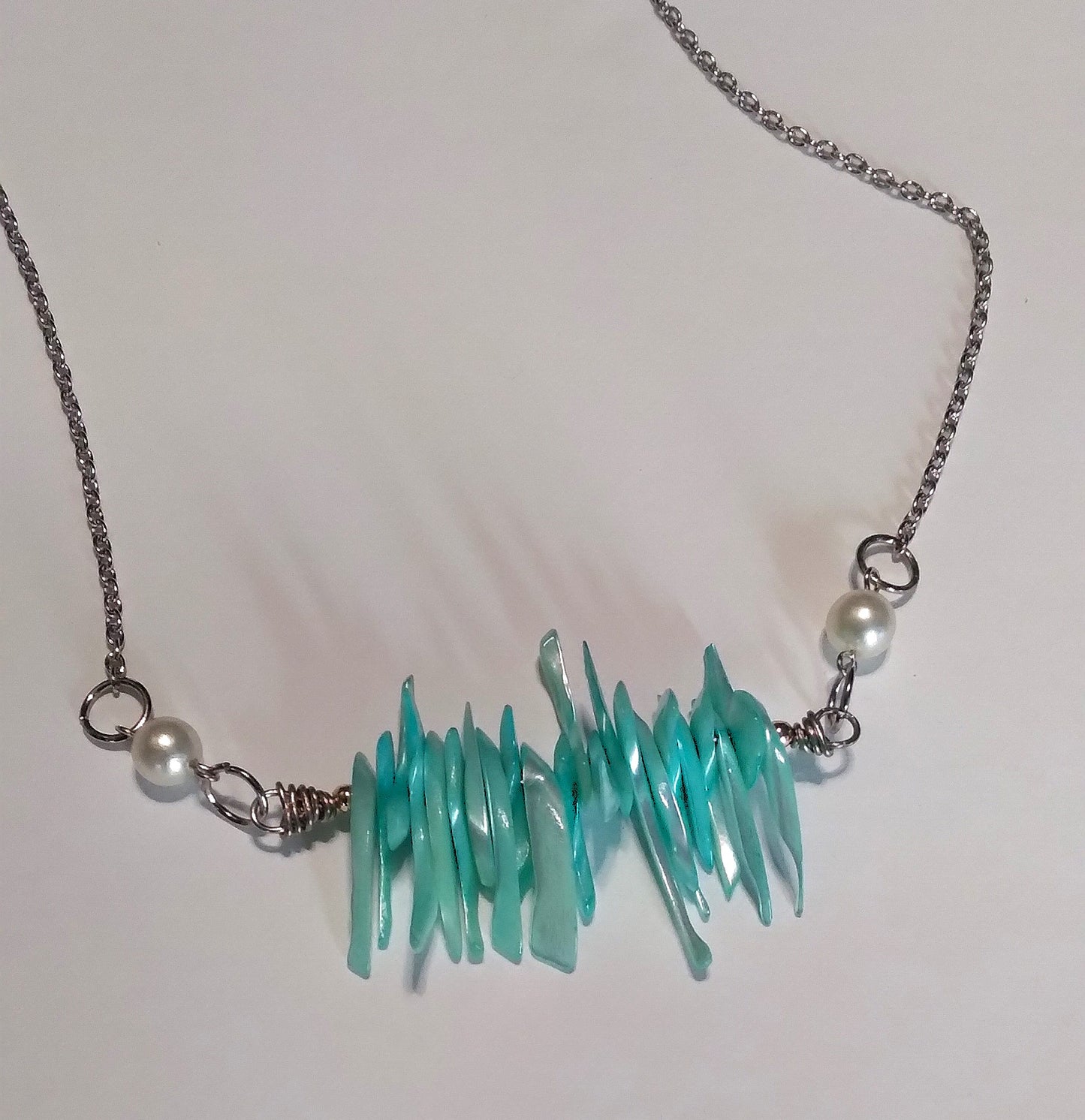 Aqua Pearl Necklace
