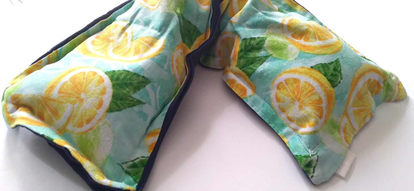 lemony print lavender scented rice therapy bag
