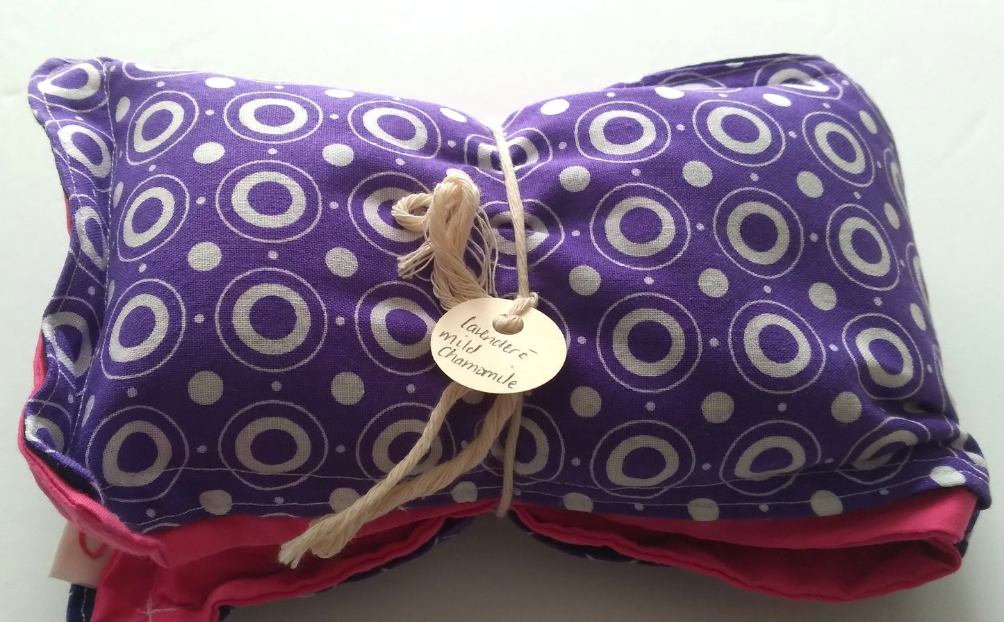 purple pink lavender scented rice therapy bag