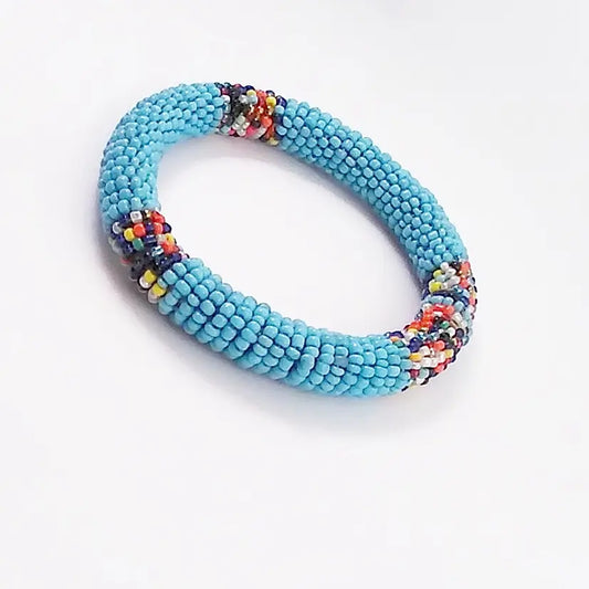 Baby Blue Harmony Beaded Bracelet