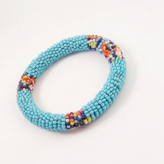 Baby Blue Harmony Beaded Bracelet