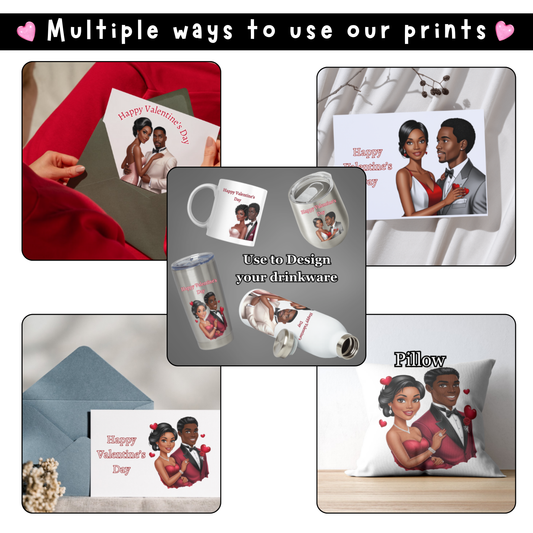 African American Couple Clip Art Bundle
