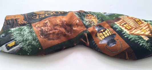 Cabin Print Unscented Rice Eye Mask