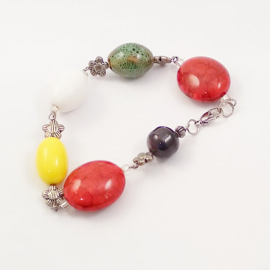 Eclectic Charm Chunky Bead Bracelet