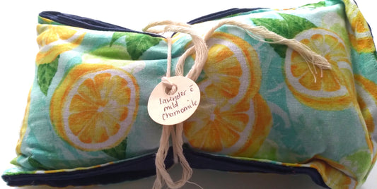 lemony print lavender scented rice therapy bag