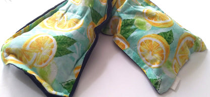 lemony print lavender scented rice therapy bag