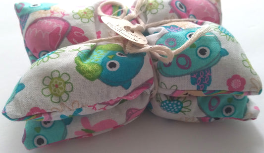 owl print lavender scented rice hand warmers