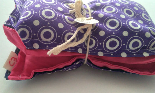 purple pink lavender scented rice therapy bag