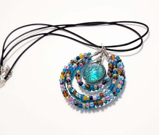 Blues reversible necklace