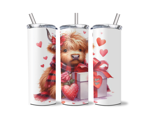 Highland calf with gifts Tumbler