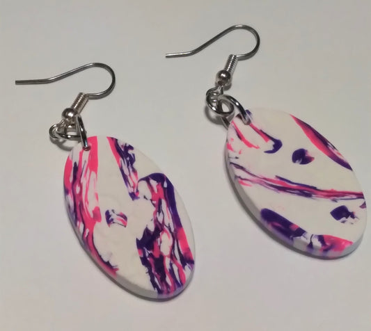 white, purple, pink polymer clay